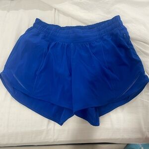 Blue lululemon hotty hot shorts